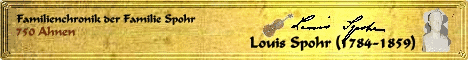 Familienchronik der Familie Spohr, Nachfahren des Christoph Spohr (1604-1679),Vorfahren und Nachkommen des Komponisten und Hofkapellmeister Louis Spohr (1784-1859)